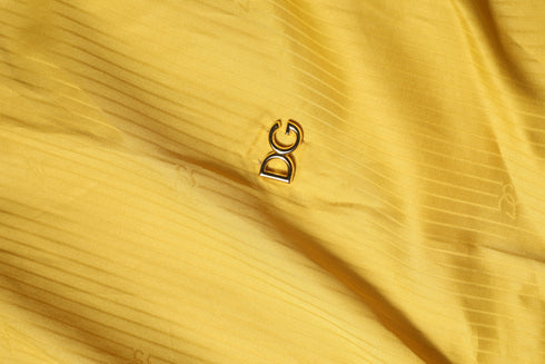 Dolce & Gabbana Mustard Collared Short Sleeves Blouse Top